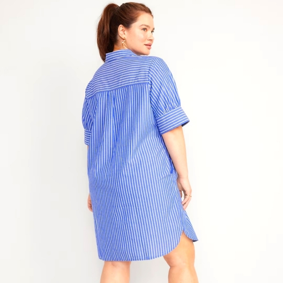 SHORT SLEEVE SHIRT DRESS - Picture 2 of 6